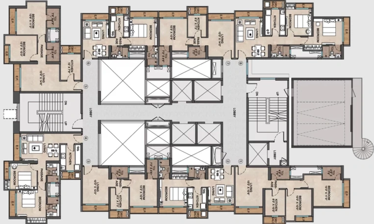 Floor Plan of Ashar Aria in Kalwa, Thane - Image 27960