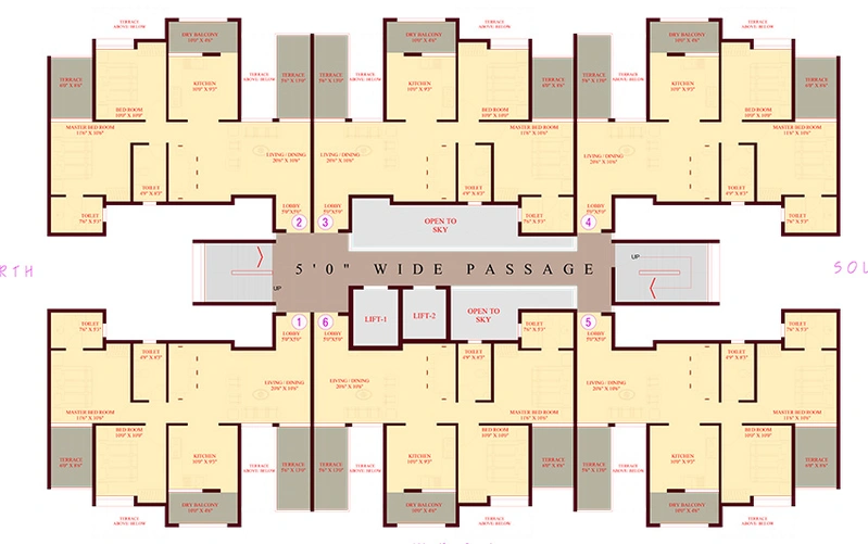 Floor Plan of Vedant Kingston Aura in Handewadi, Pune - Image 16003