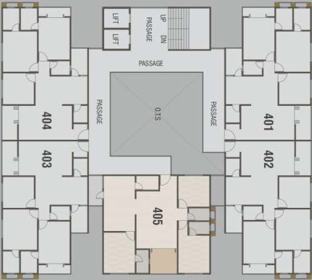 Floor Plan of Kanha Aerocity in Harni, Vadodara - Image 42811