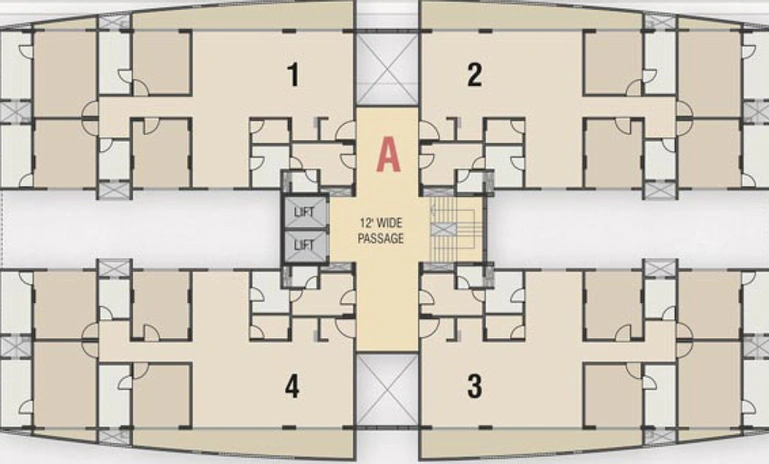 Floor Plan of Darshanam Club Life in Gotri, Vadodara - Image 42976