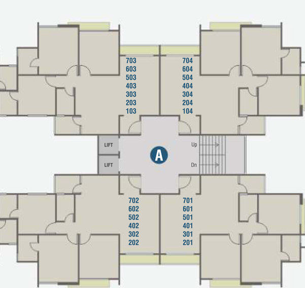 Floor Plan of Dhruv Abhishek Aura in New Sama, Vadodara - Image 43011