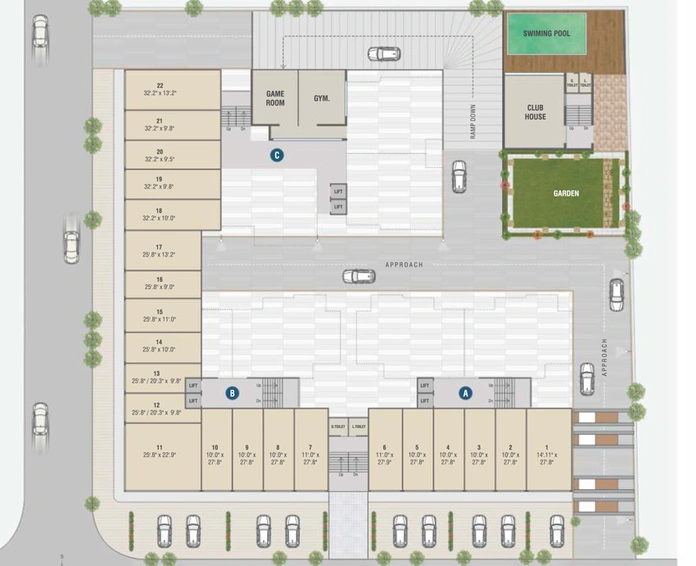Master Plan of Dhruv Abhishek Aura in New Sama, Vadodara - Image 43012