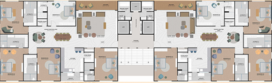 Floor Plan of Rajhans Trionzza in Vesu, Surat - Image 39527