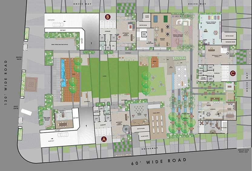 Master Plan of Rajhans Trionzza in Vesu, Surat - Image 39528