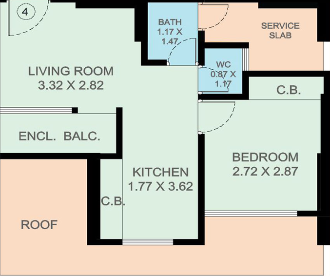 1 BHK Flat in Dynamic Crest in Shilphata, Thane - Image 454541