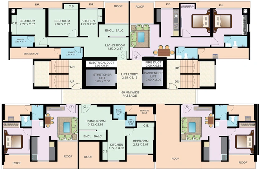 Floor Plan of Dynamic Crest in Shilphata, Thane - Image 28036