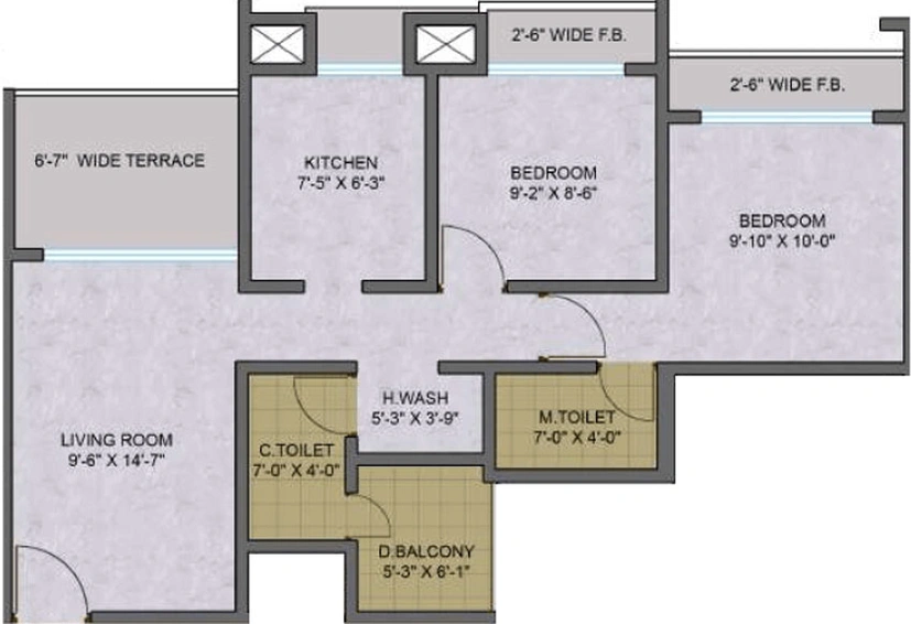 2 BHK Flat in Aryan One in Badlapur East, Thane - Image 454621