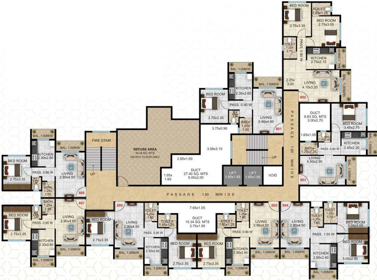 Floor Plan of Gayatri Surval Heights in Badlapur East, Thane - Image 28097
