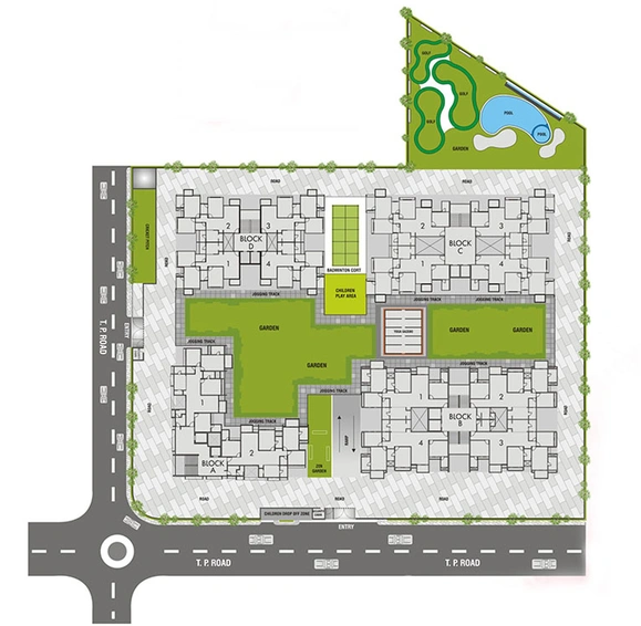 Master Plan of Swagat Agacia in Sargasan, Gandhinagar - Image 31764