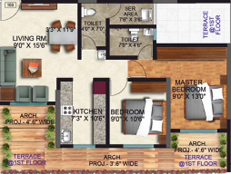 2 BHK Flat in Thanekar Palacio in Badlapur East, Thane - Image 454713