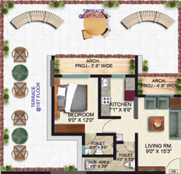 1 BHK Flat in Thanekar Palacio in Badlapur East, Thane - Image 454712