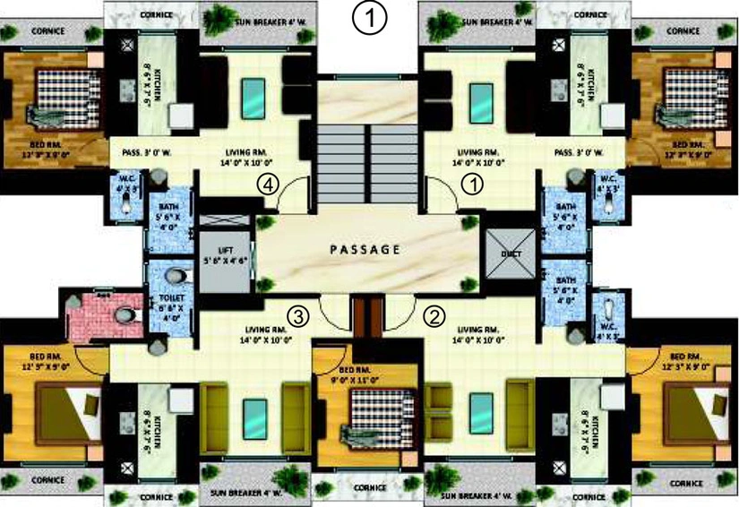 Floor Plan of Jeevan Lifestyle in Badlapur East, Thane - Image 28180
