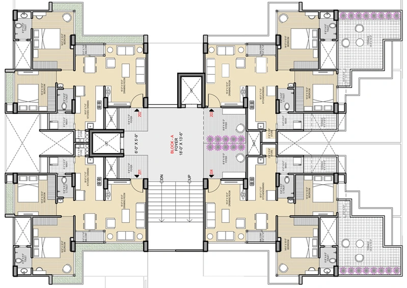 Floor Plan of Sahajanand Elite in Sargasan, Gandhinagar - Image 31886