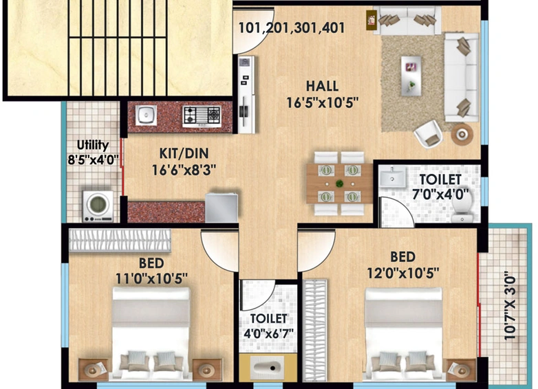 2 BHK Flat in Deep Akash Platina in Gangapur Road, Nashik - Image 659701