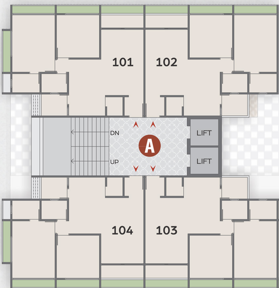 Floor Plan of Shubh City Heights in Sargasan, Gandhinagar - Image 31901