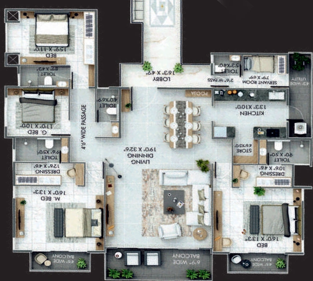 5 BHK Flat in Deepak Three leaves in Govind Nagar, Nashik - Image 627165