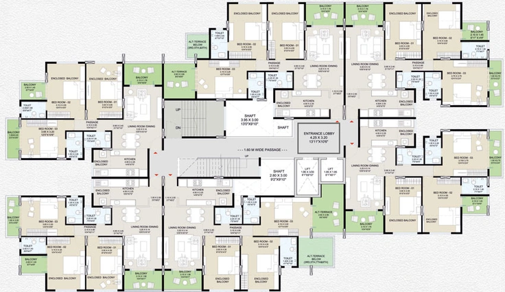 Floor Plan of Janaki Shantiniketan in Govind Nagar, Nashik - Image 99687