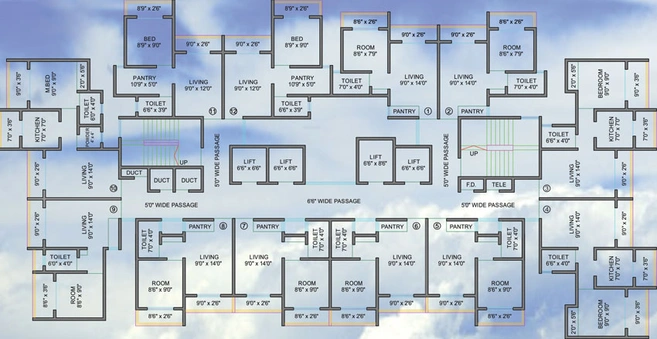 Floor Plan of Shree Ostwal Horizon in Mira Road East, Thane - Image 28306