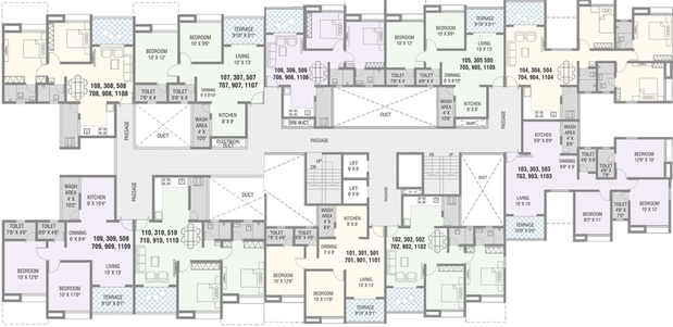 Floor Plan of Nirman Brookefield Willows in Pisoli, Pune - Image 16024