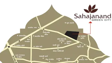 Location of Sahajanand Green City - Image 39588