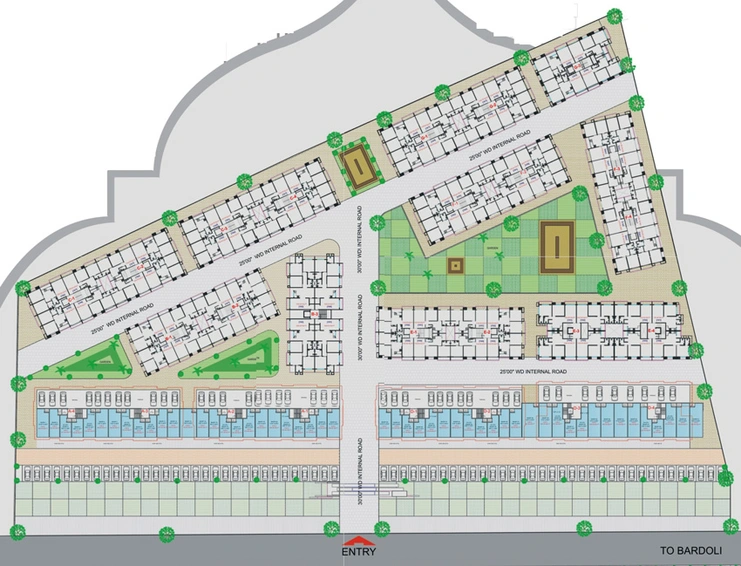 Master Plan of Sahajanand Green City in Kamrej, Surat - Image 39590