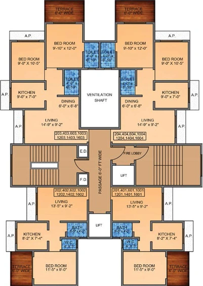 Floor Plan of Tharwani Vedant Nakshatra in Badlapur East, Thane - Image 167935