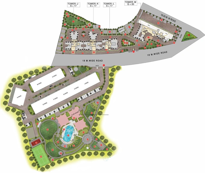 Master Plan of Tharwani Vedant Nakshatra in Badlapur East, Thane - Image 167934