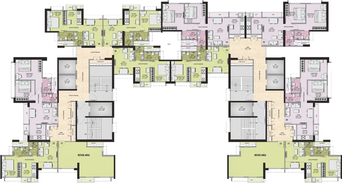 Floor Plan of Puranik Rumah Bali in Ghodbunder Road, Thane - Image 122070
