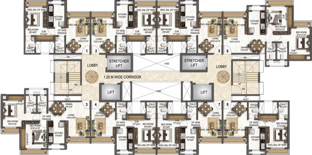 Floor Plan of Eon Riverwood Park in Dombivli, Thane - Image 28580
