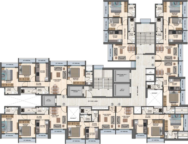 Floor Plan of Tycoons Square in Kalyan West, Thane - Image 93588