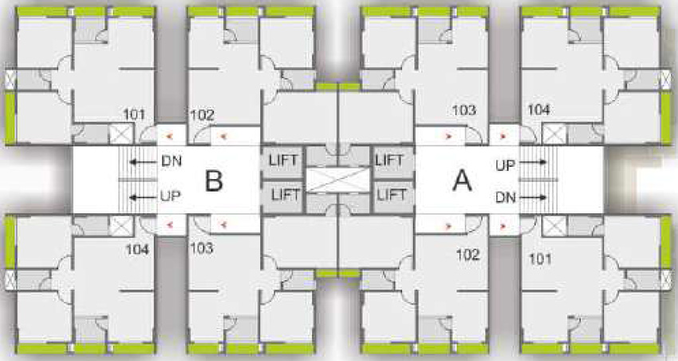 Floor Plan of Kavish Riviera Karnavati in New Maninagar, Ahmedabad - Image 33717