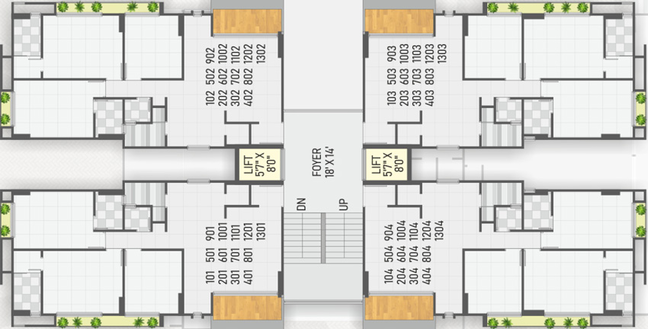 Floor Plan of Ekta Antarix in Jagatpur, Ahmedabad - Image 33775