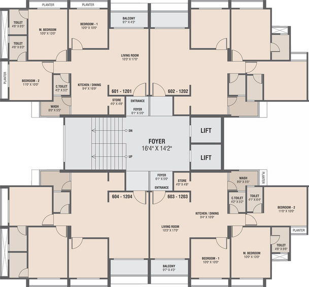 Floor Plan of Atharva Abode in Khodiyar, Ahmedabad - Image 92040