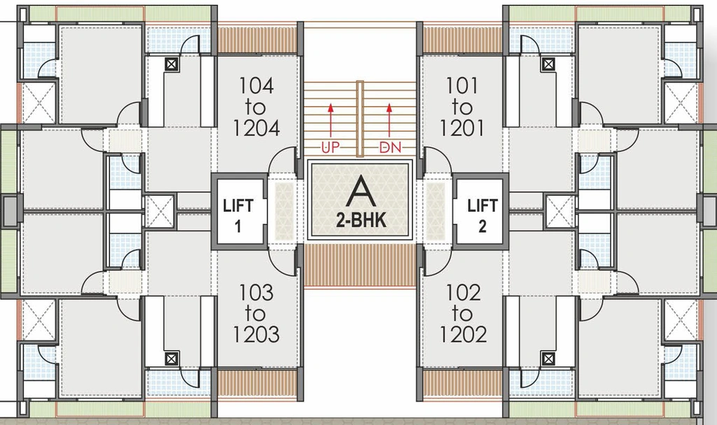 Floor Plan of Uma Shlok Heights in Chandkheda, Ahmedabad - Image 33920