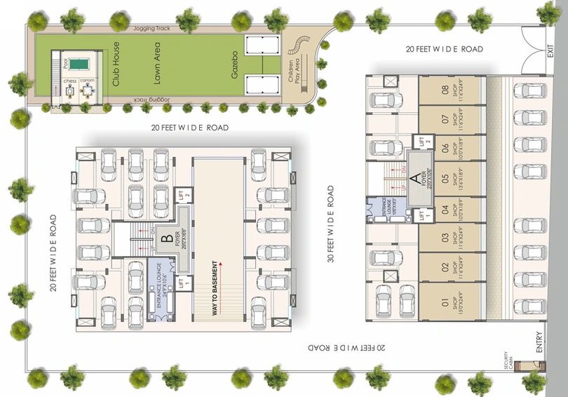 Master Plan of Uma Shlok Heights in Chandkheda, Ahmedabad - Image 33921