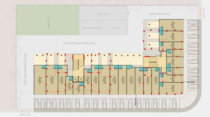 Master Plan of Buildscape Solis One in Shela, Ahmedabad - Image 34024
