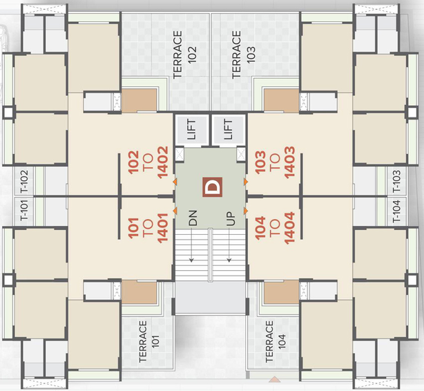 Floor Plan of Binori Ashiyana in Ghuma, Ahmedabad - Image 123222