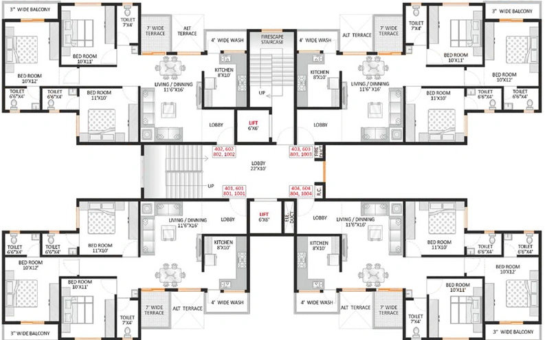 Floor Plan of Atharva Nagari 6 in Manewada, Nagpur - Image 12735