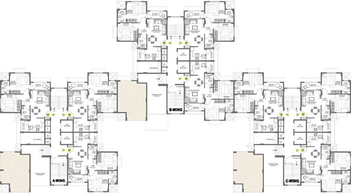 Floor Plan of Metropark Willow Homes in Pipla, Nagpur - Image 12934