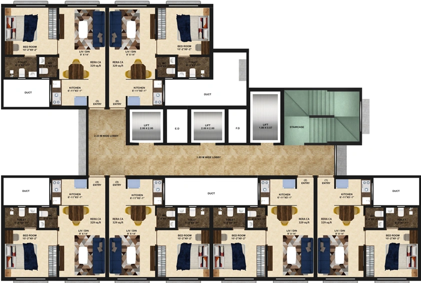 Floor Plan of Nikunj Orchid Residency in Kandivali West, Mumbai - Image 100294