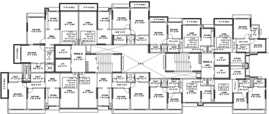 Floor Plan of Satra Harmony in Chembur East, Mumbai - Image 44811