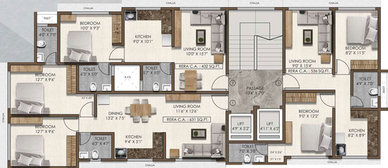 Floor Plan of PCPL Silverene in Malad West, Mumbai - Image 45020
