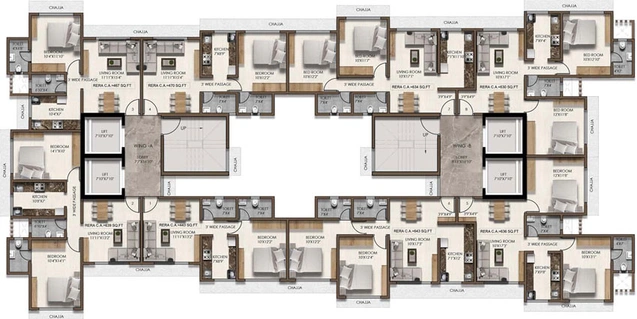 Floor Plan of PCPL Tiara in Malad West, Mumbai - Image 45038