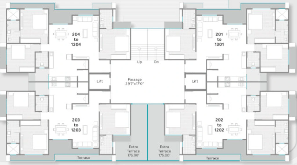 Floor Plan of Aarna 48 in Bhayli Road, Vadodara - Image 43242