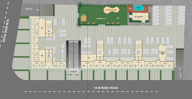 Master Plan of Balaji Rudra Enclave in Chhani, Vadodara - Image 50170