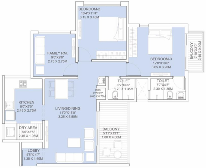 3 BHK Flat in Venkatesh Mi Casa in Hadapsar, Pune - Image 431323