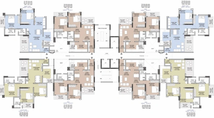 Floor Plan of Venkatesh Mi Casa in Hadapsar, Pune - Image 15786