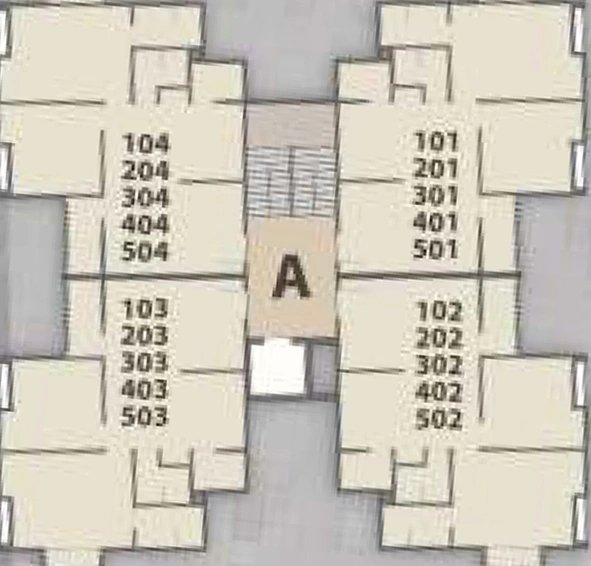 Floor Plan of Vinayak Paradise in New Sama, Vadodara - Image 43365