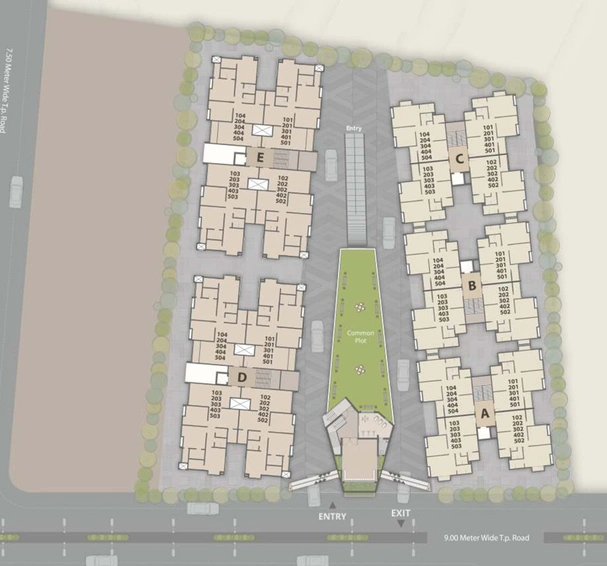 Master Plan of Vinayak Paradise in New Sama, Vadodara - Image 43366