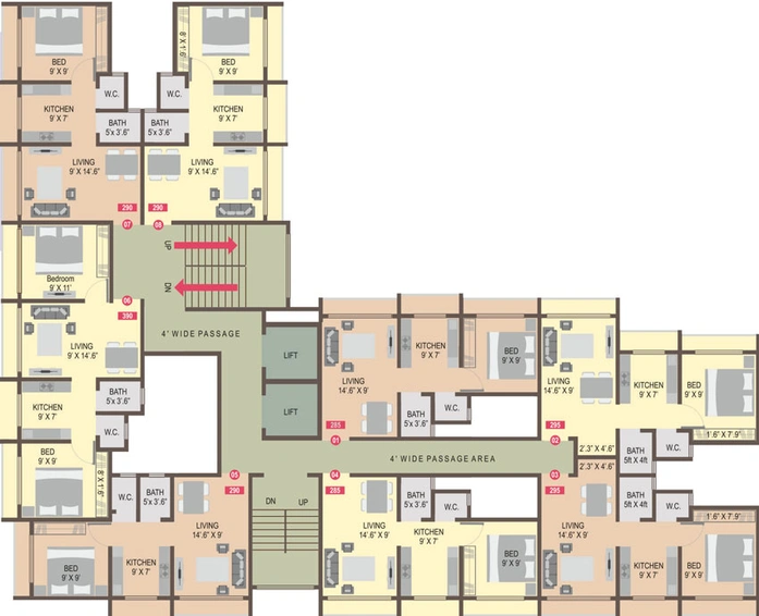 Floor Plan of Sumatinath Shalibhadra Amora in Virar West, Palghar - Image 70376
